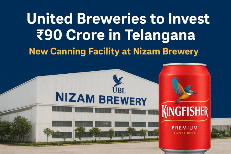 United Breweries to Invest ₹90 Crore in Telangana for New Canning Facility